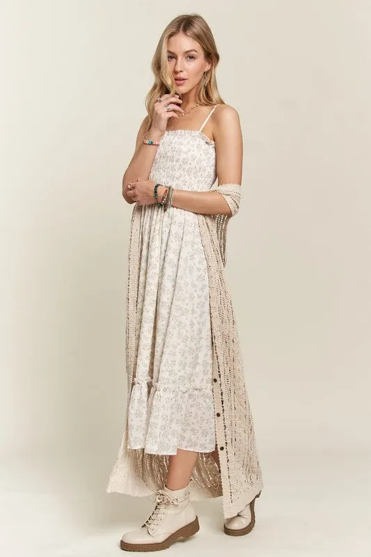Hazel Blues® |  ADORA Smocked Floral Ruffled Hem Cami Dress