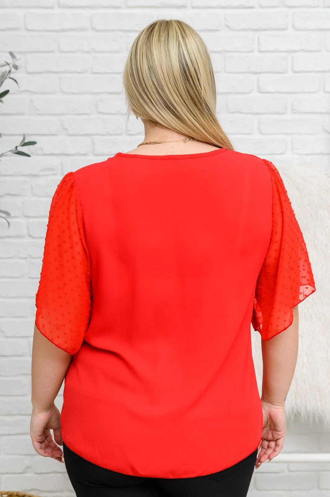 Hazel Blues® | Best Of My Love Short Sleeve Blouse In Red