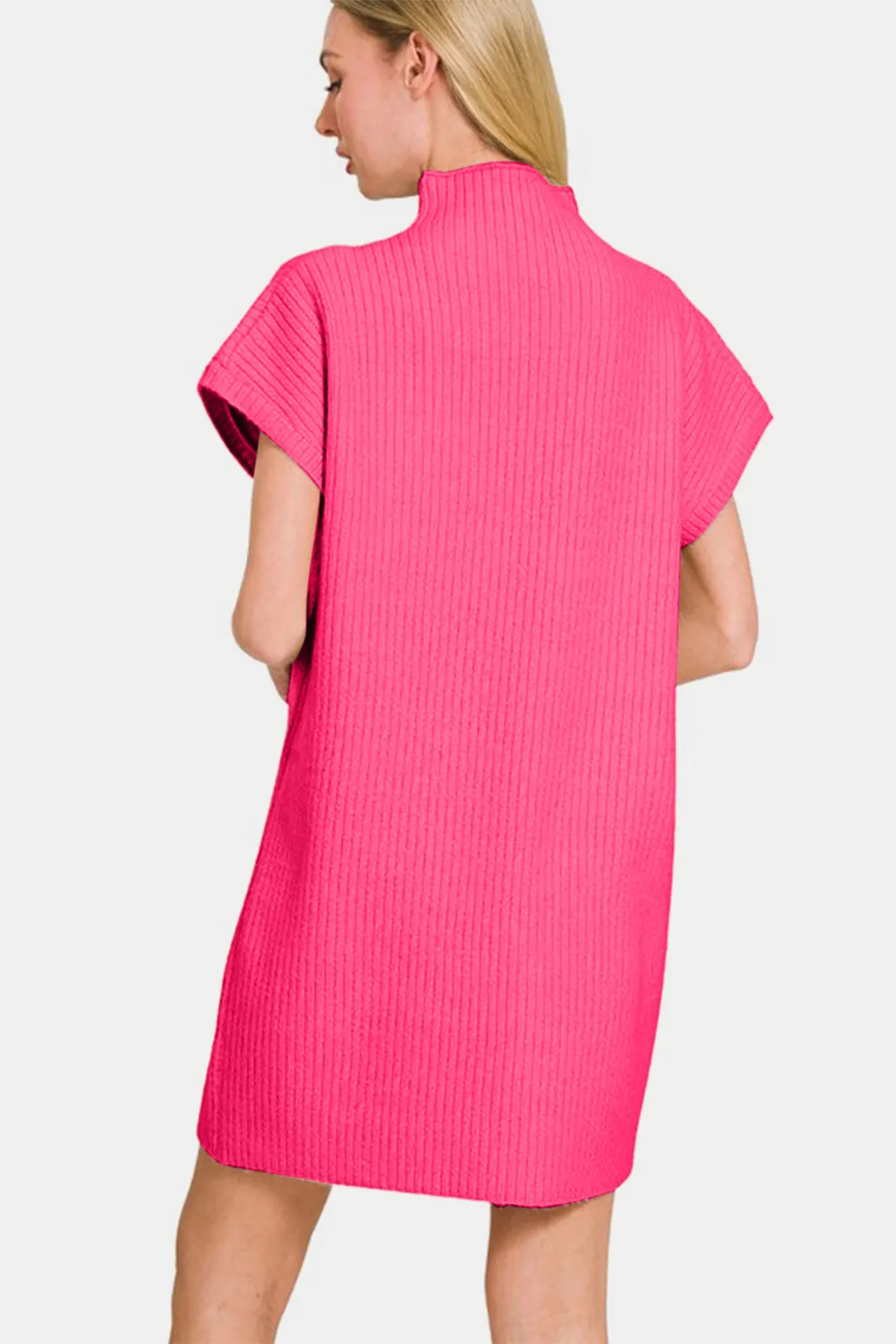 Hazel Blues® |  Zenana Short Sleeve Sweater Mini Dress