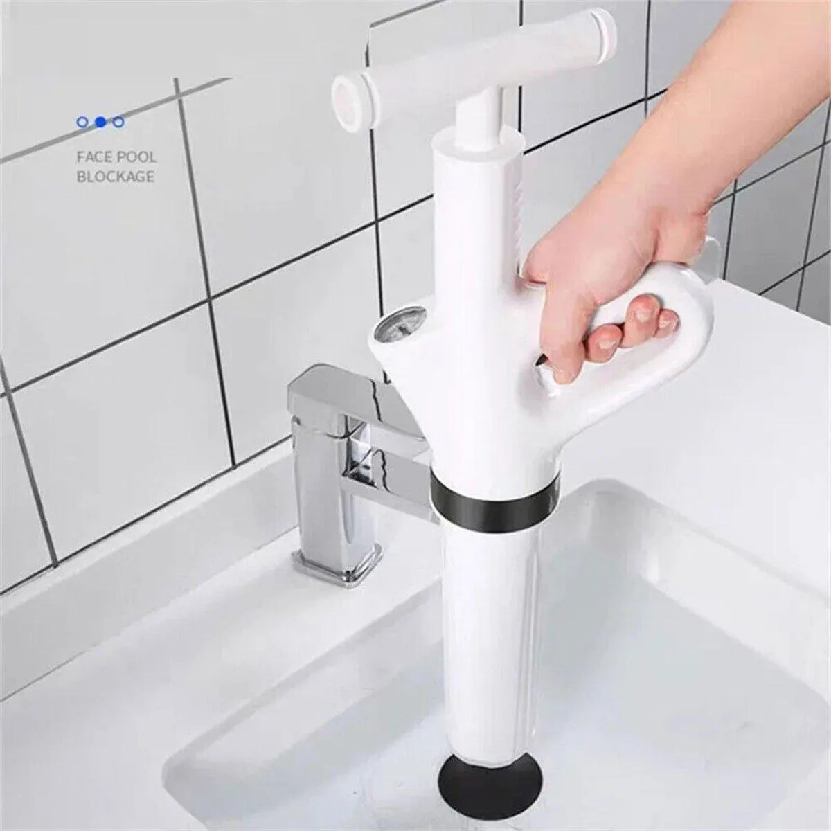 High Pressure Toilet Pipe Sewer Dredge Tool Pneumatic Suction Floor Drain Tool