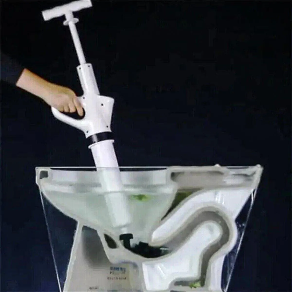 High Pressure Toilet Pipe Sewer Dredge Tool Pneumatic Suction Floor Drain Tool