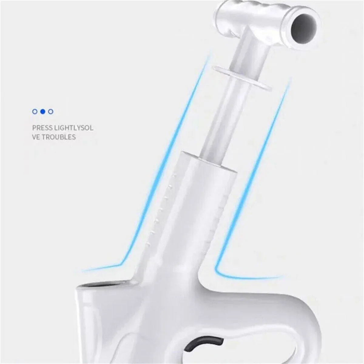 High Pressure Toilet Pipe Sewer Dredge Tool Pneumatic Suction Floor Drain Tool