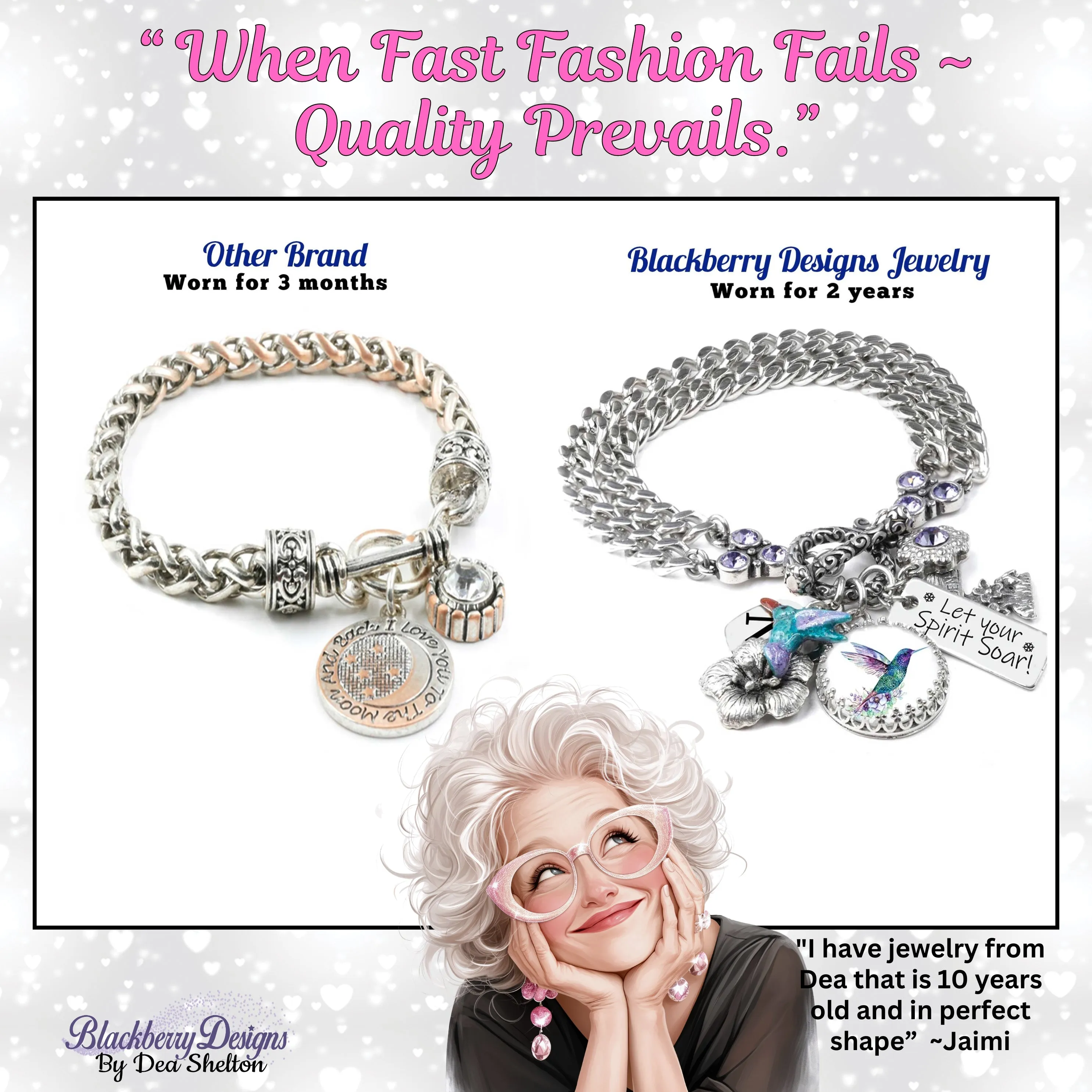 Horses Charm Bracelet with Crystals