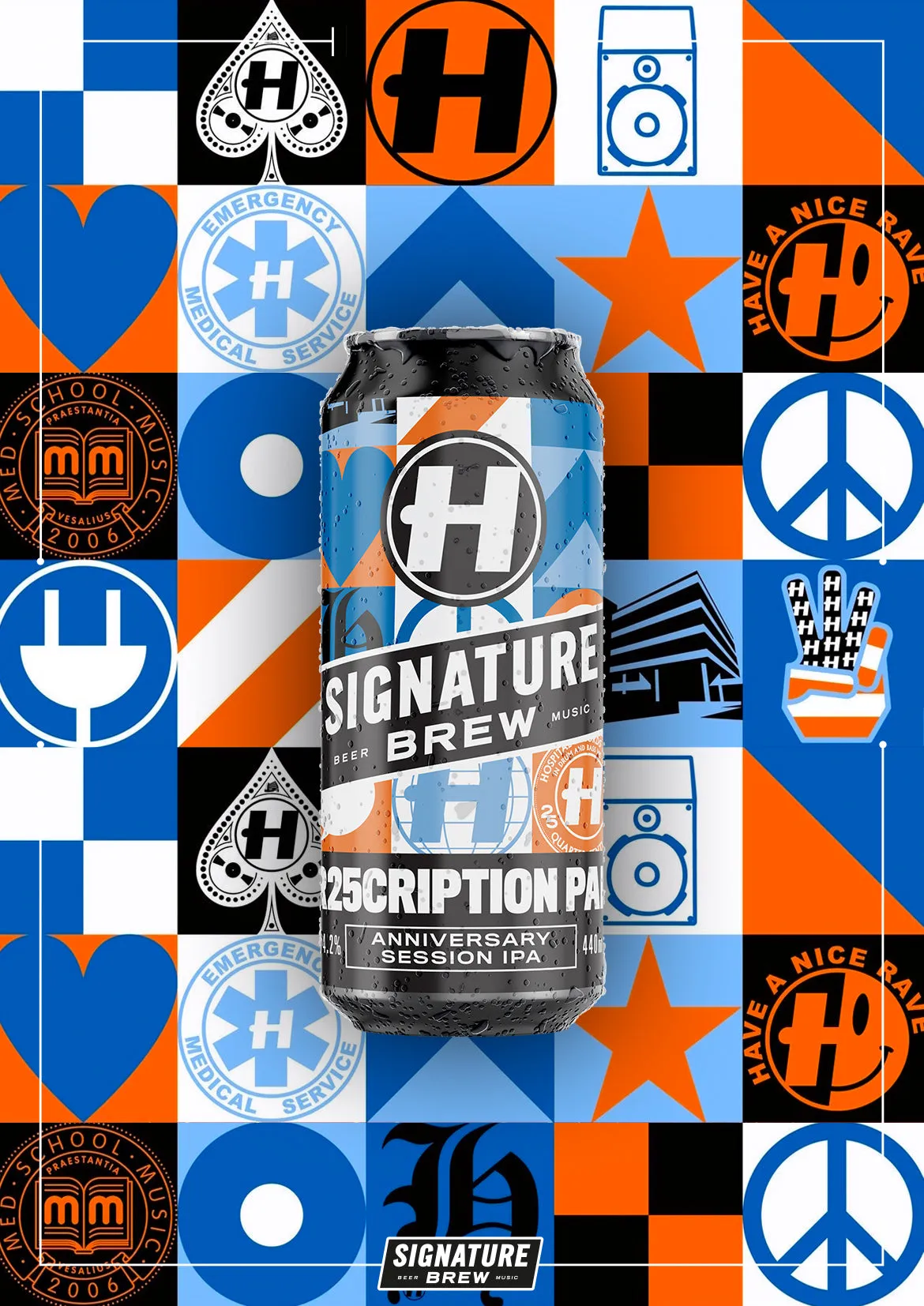 Hospital Records Collab - PR25CRIPTION PALE - Anniversary IPA