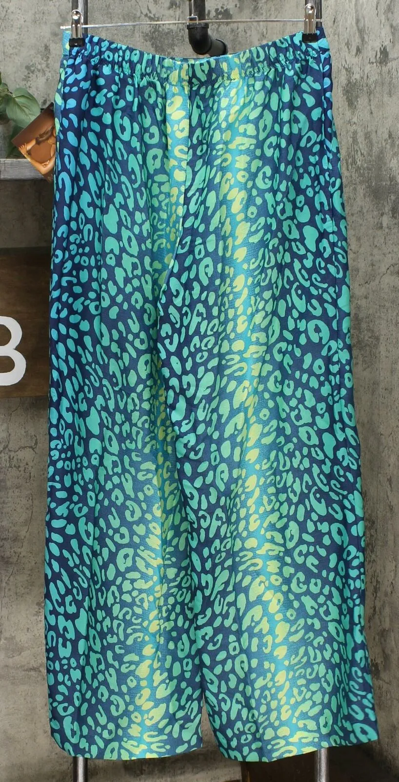 IMAN Women's Boho Chic Printed Wide Leg Pants With Pockets