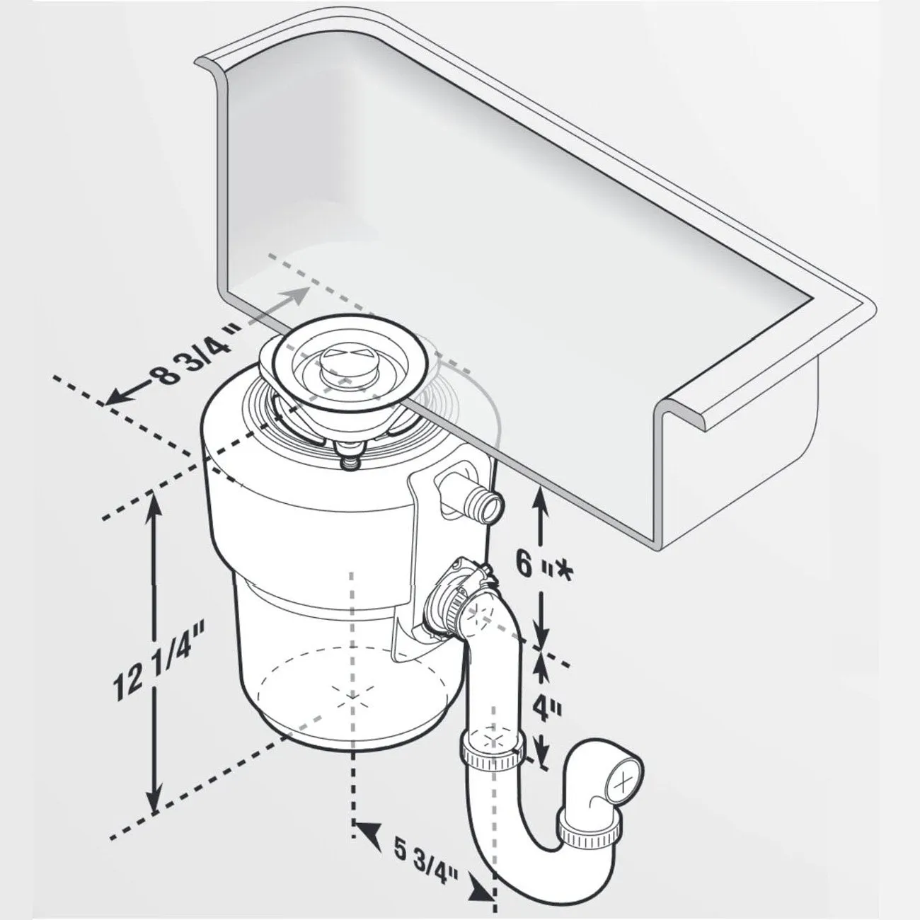 Insinkerator Evolution Essential XTR Garbage Disposal with Cord and SinkTop Switch, 3/4 HP