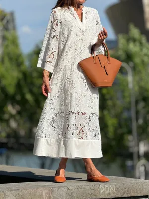 Isabella™ - Elegant Flowing Lace Dress
