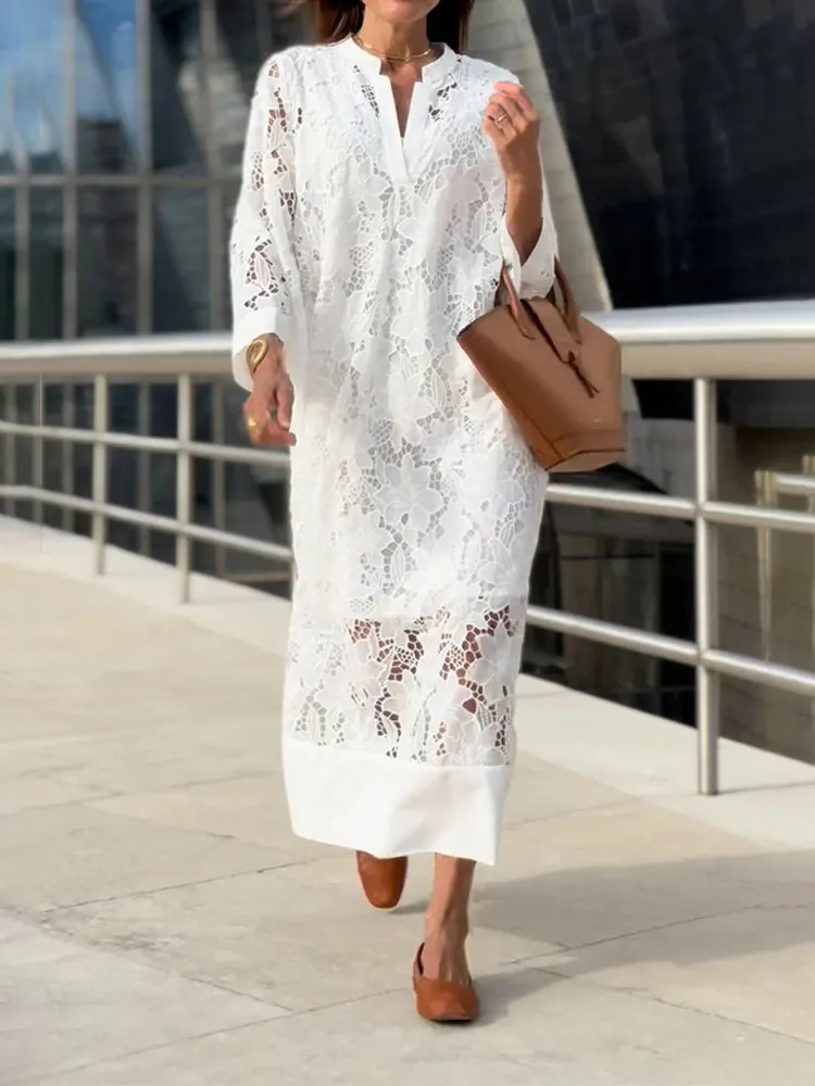 Isabella™ - Elegant Flowing Lace Dress