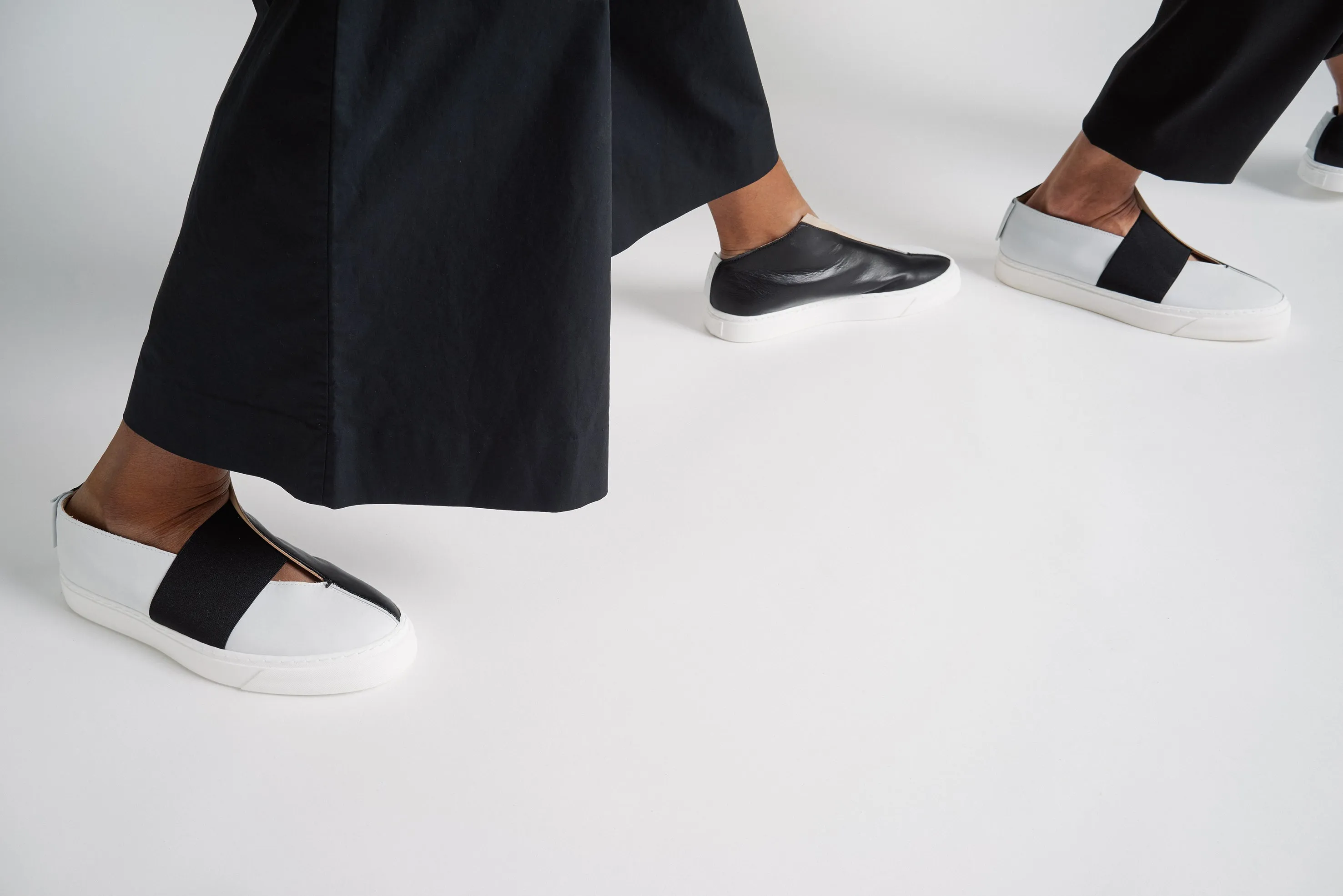 K1 / BLACK/CHALK / UNISEX LEATHER SNEAKER