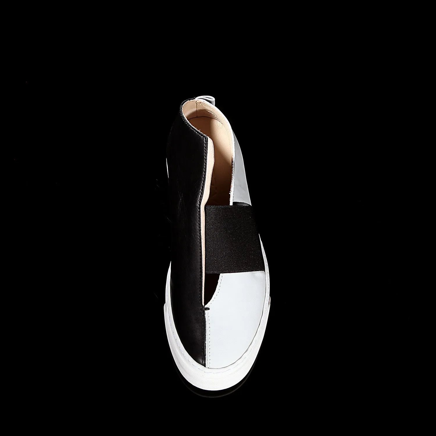 K1 / BLACK/CHALK / UNISEX LEATHER SNEAKER