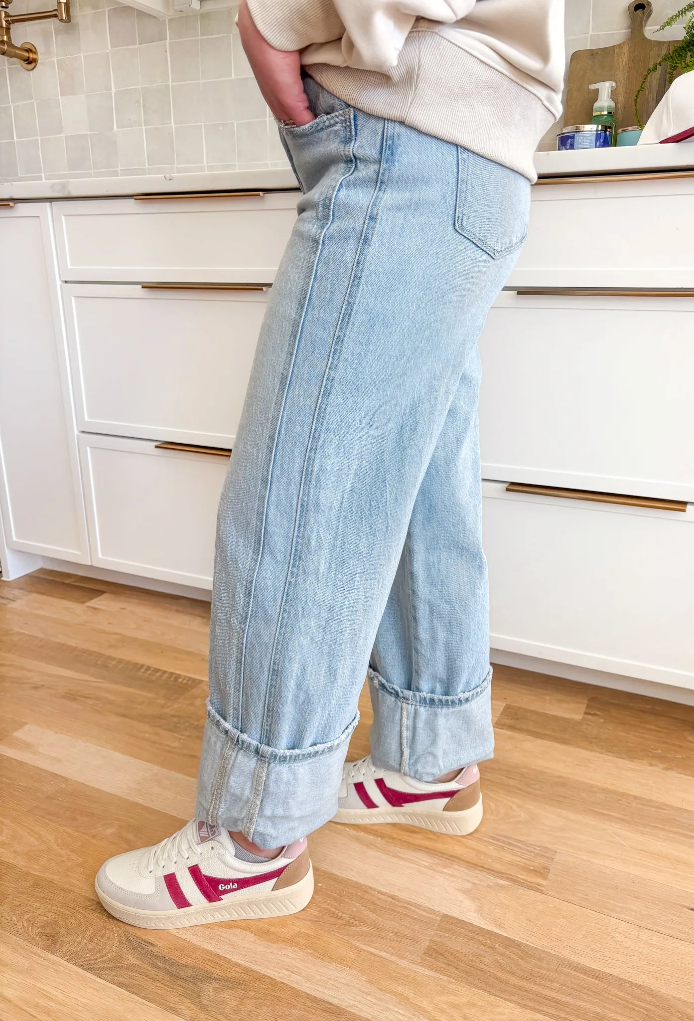 Kris Baggy Wide Leg Jean by Vervet