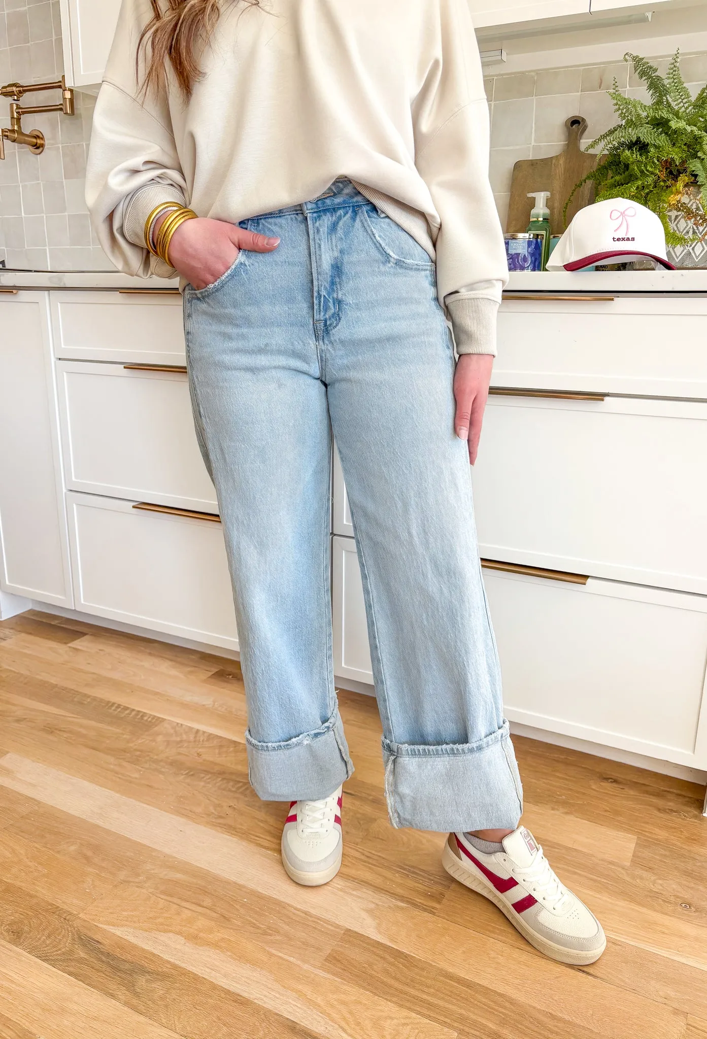 Kris Baggy Wide Leg Jean by Vervet