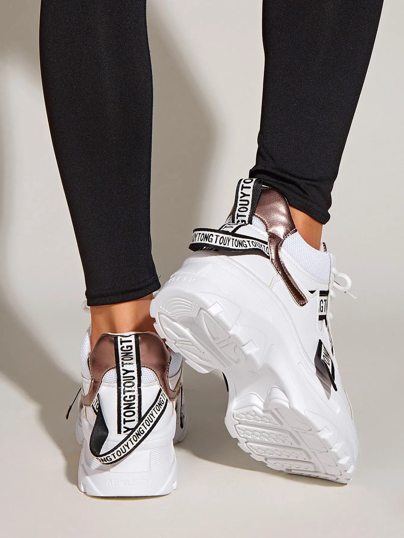 Lace-up Front Chunky Sole Trainers - FD ⚡