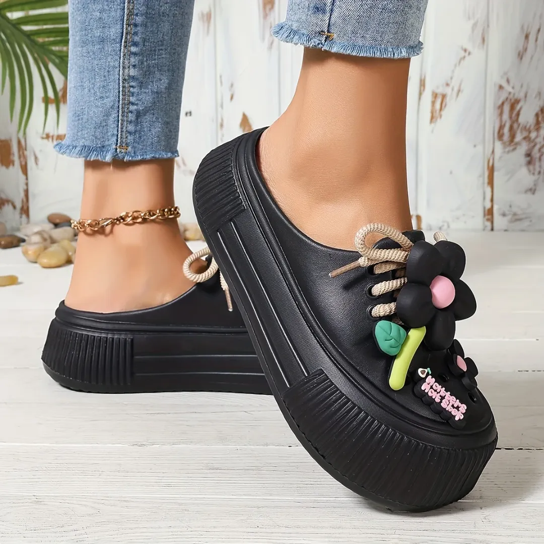 Lace-Up Garden Clogs for Women