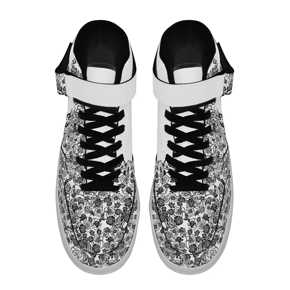 Lee's BLAZING Equil High Kicks - Black Roses (White)