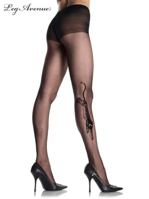 Leg Avenue Tiger Tattoo Sheer Pantyhose 9314