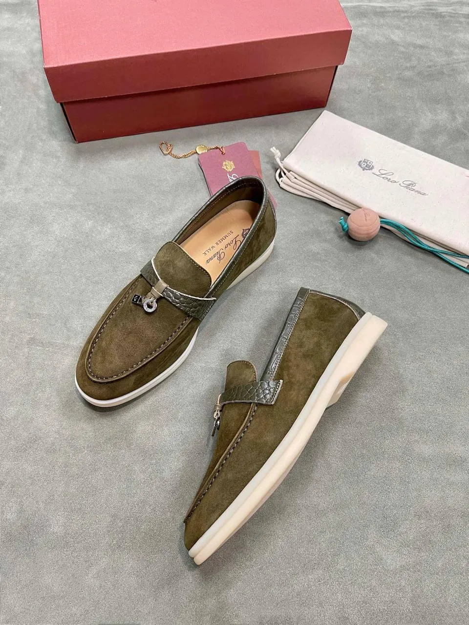 Loro Piana Summer Charms Walking Shoes Multicolor