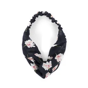 Love Knot Headband in Black Floral