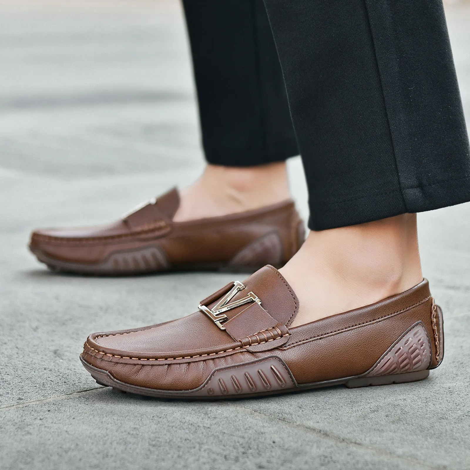 Luciano Couture Sleek Loafers