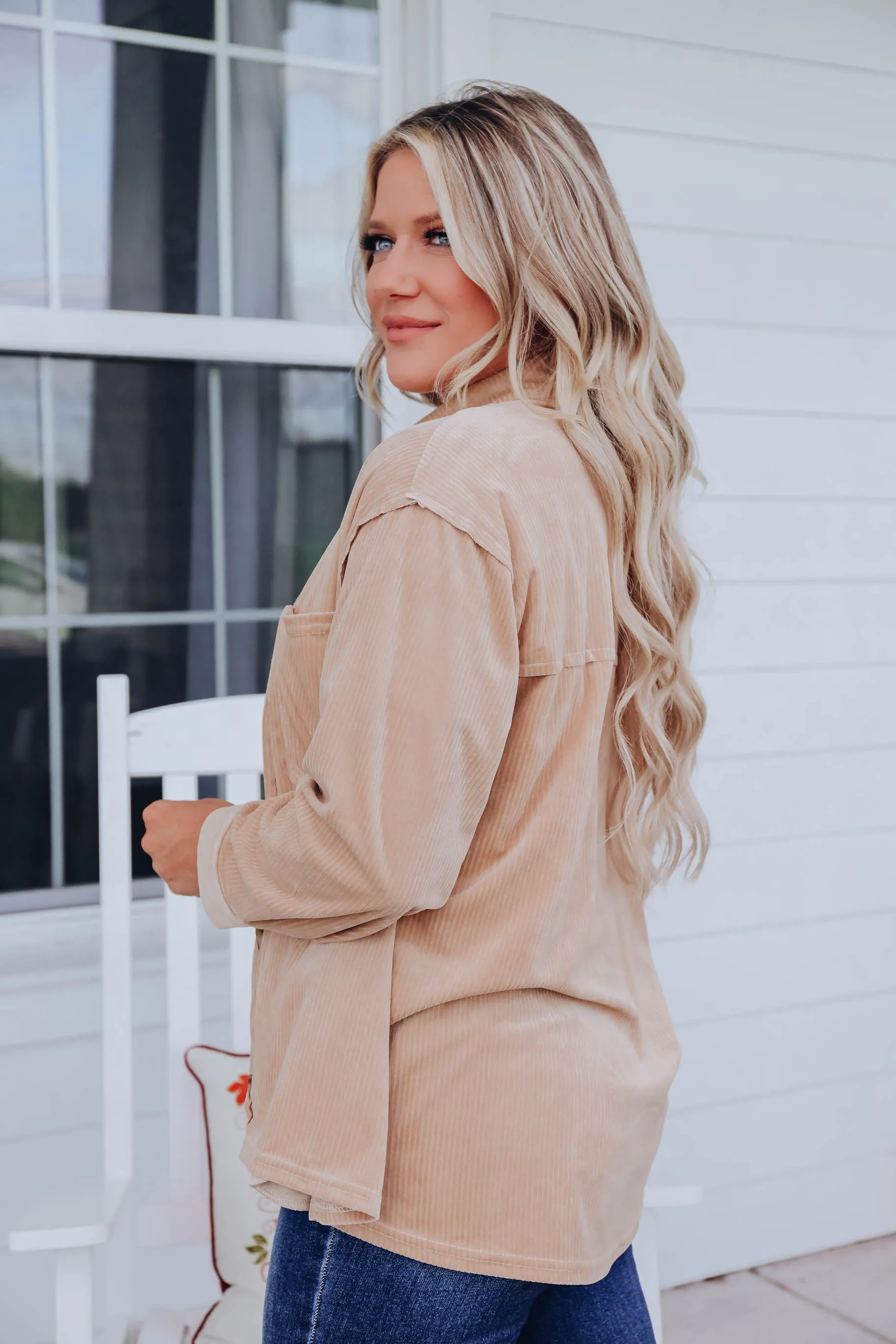 Manchester Button Up Jacket - Taupe