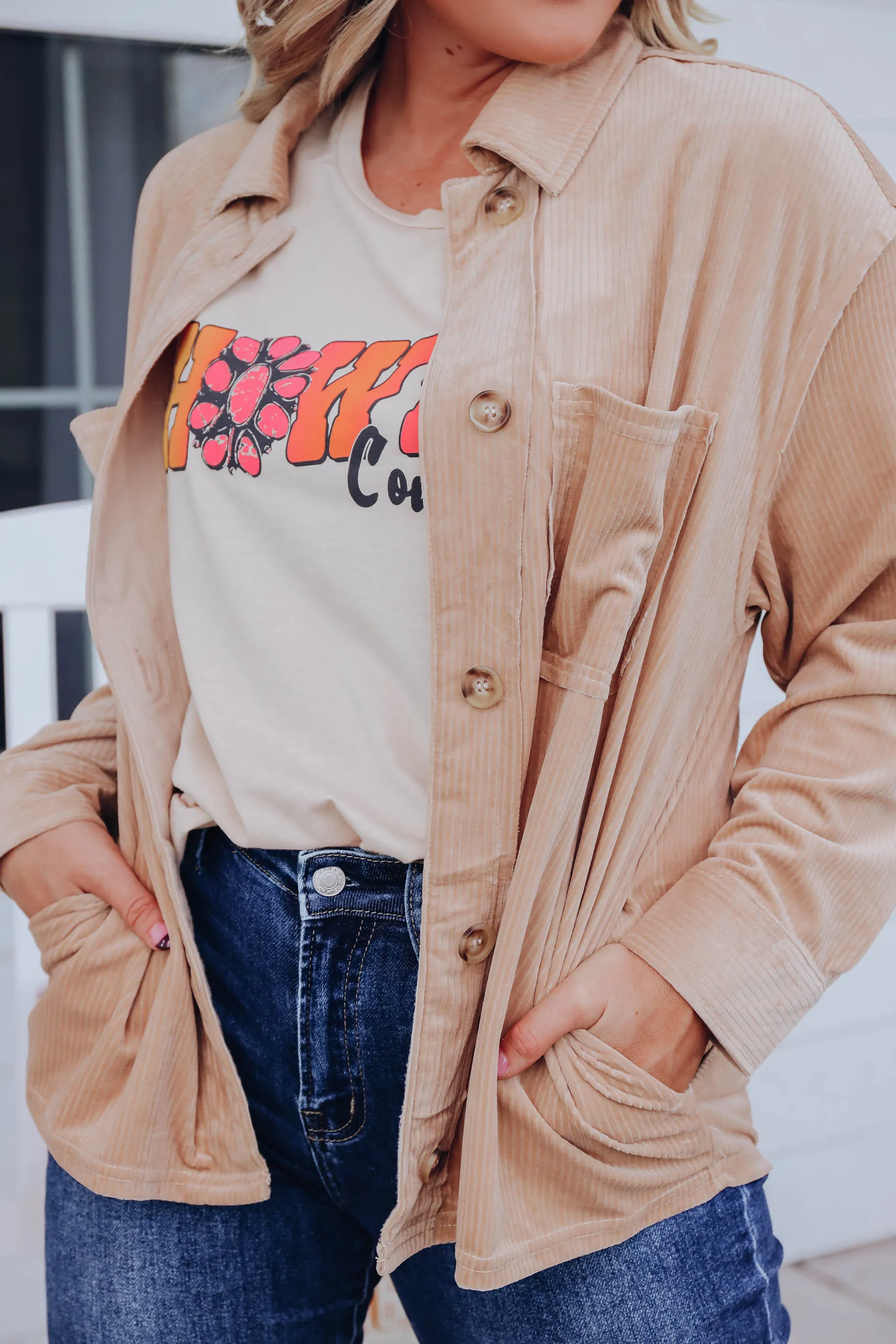 Manchester Button Up Jacket - Taupe