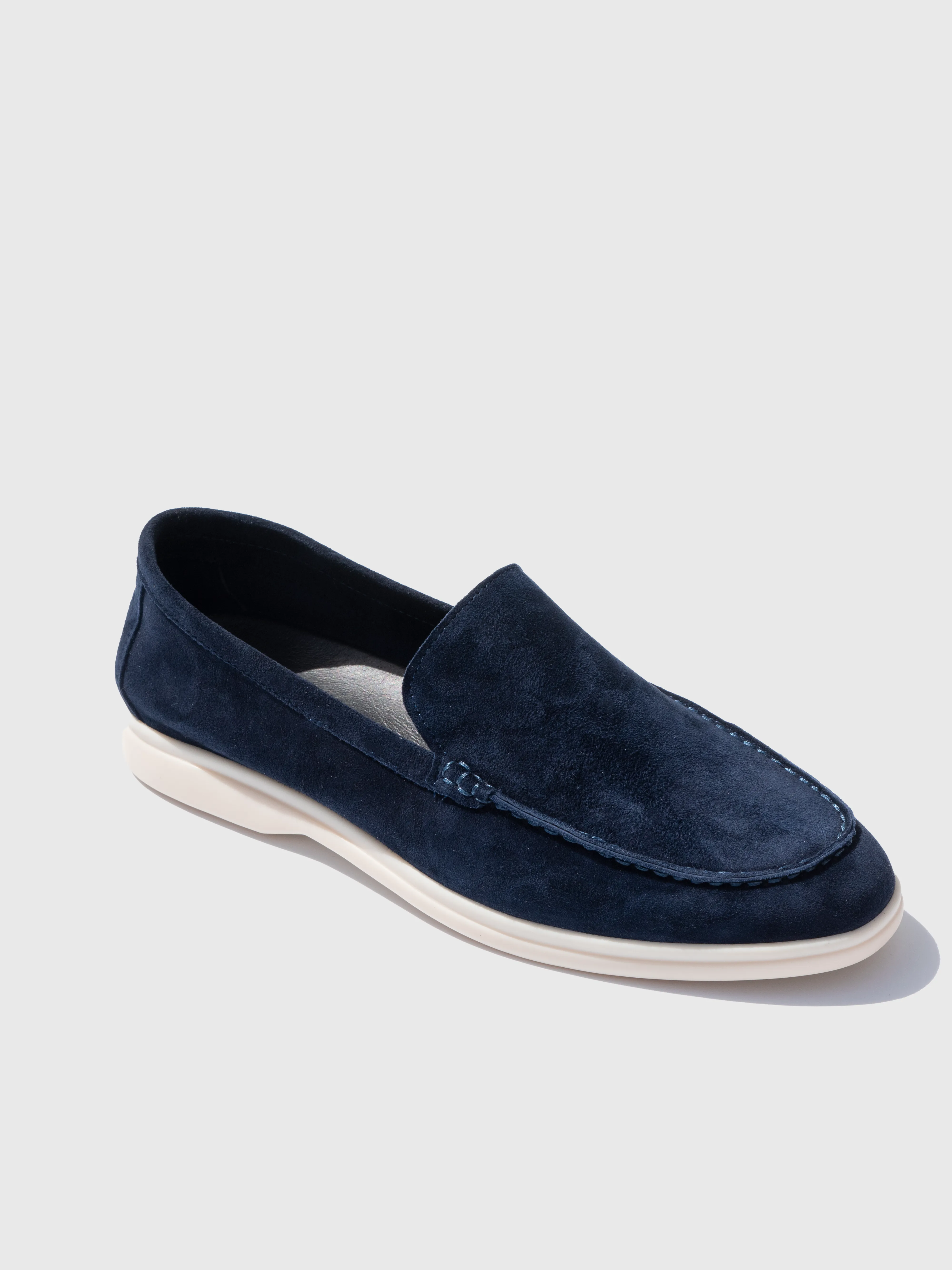 Marina Suede Loafers - Navy Blue