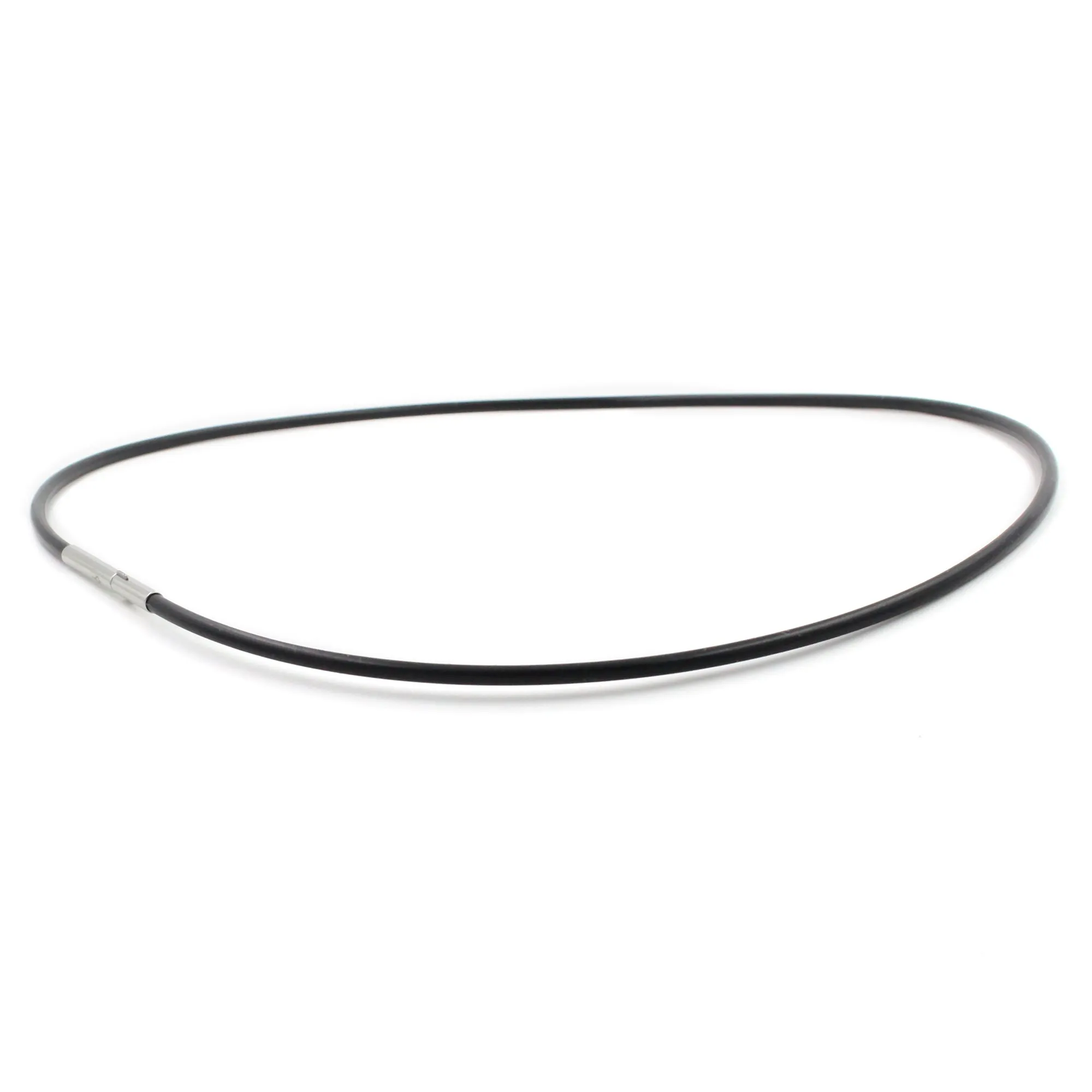Medium Thickness Black Rubber Chain, 2mm