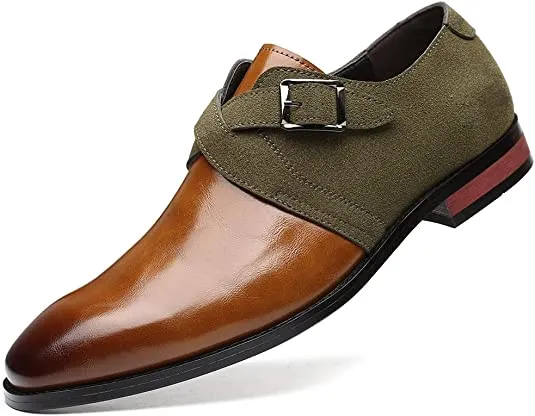 Men's Cross Strap Smoking Loafers