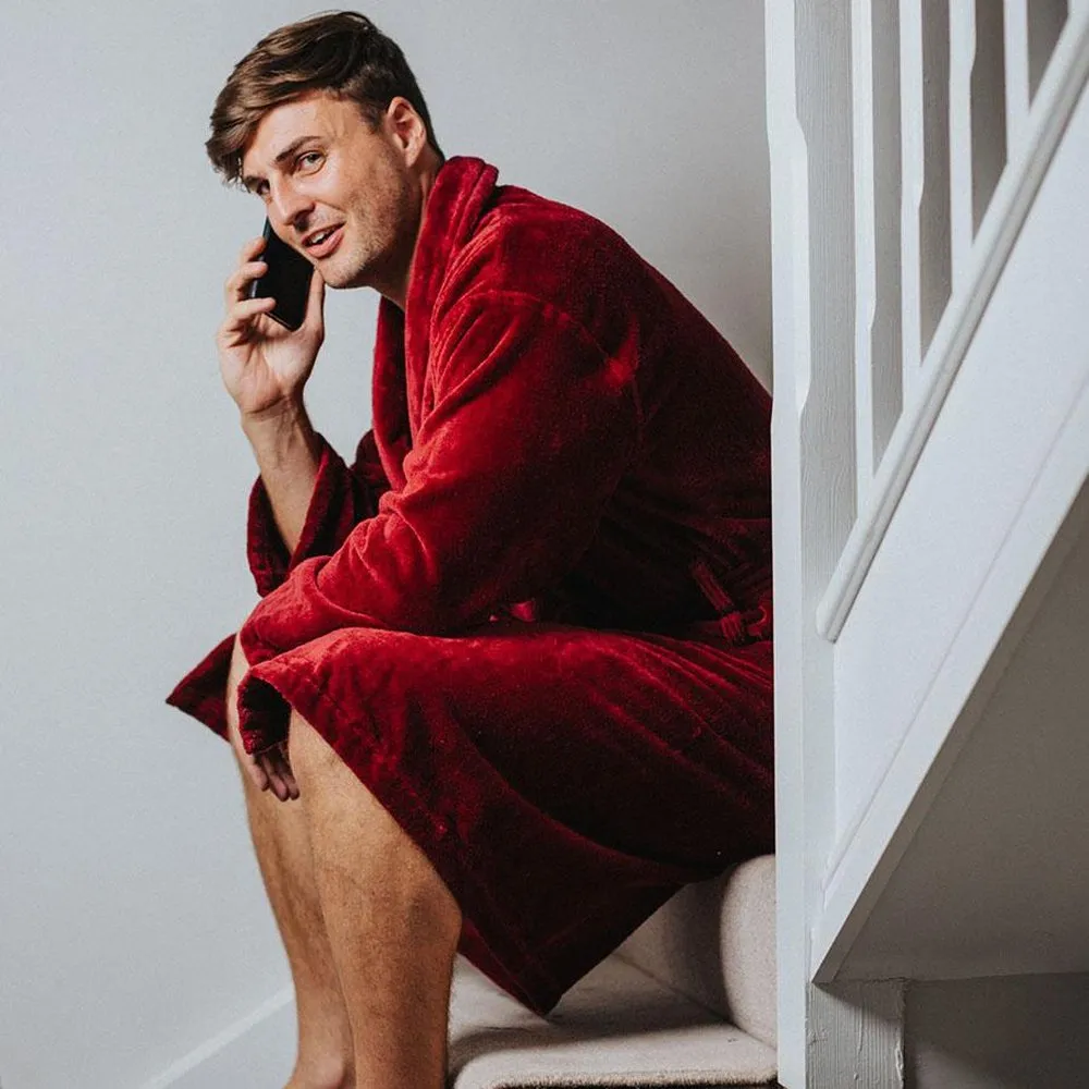 Men's Dressing Gown - Baron Burgundy