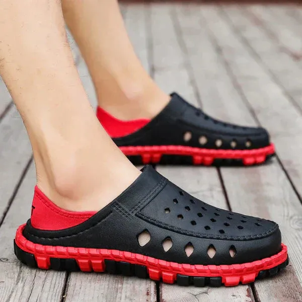 Men’s Outdoor Slip-On Clogs – Lightweight Breathable Water Shoes with Rugged Sole for Beach, Garden & Casual Wear