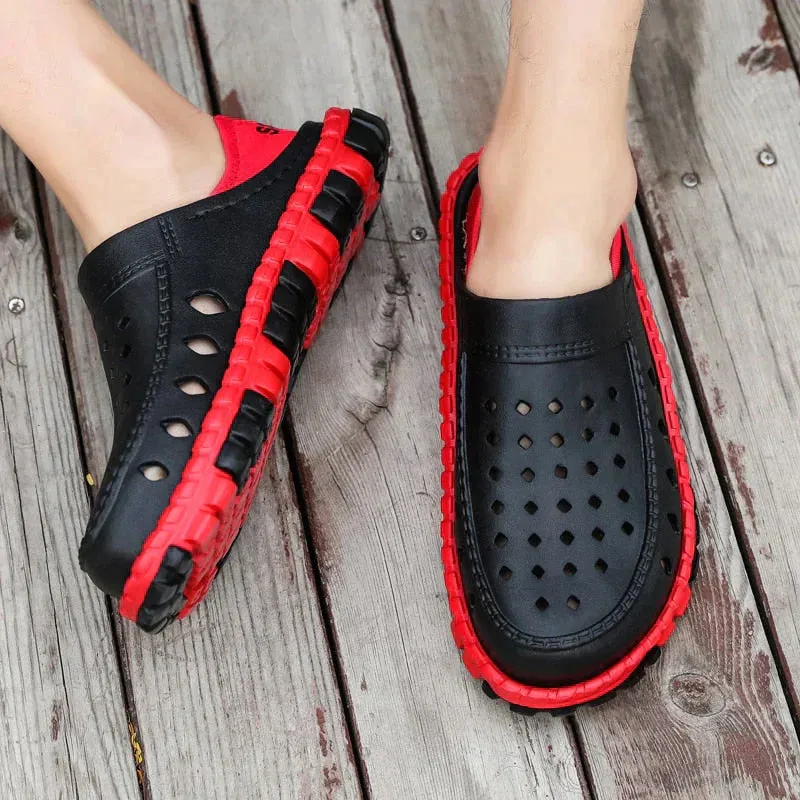 Men’s Outdoor Slip-On Clogs – Lightweight Breathable Water Shoes with Rugged Sole for Beach, Garden & Casual Wear