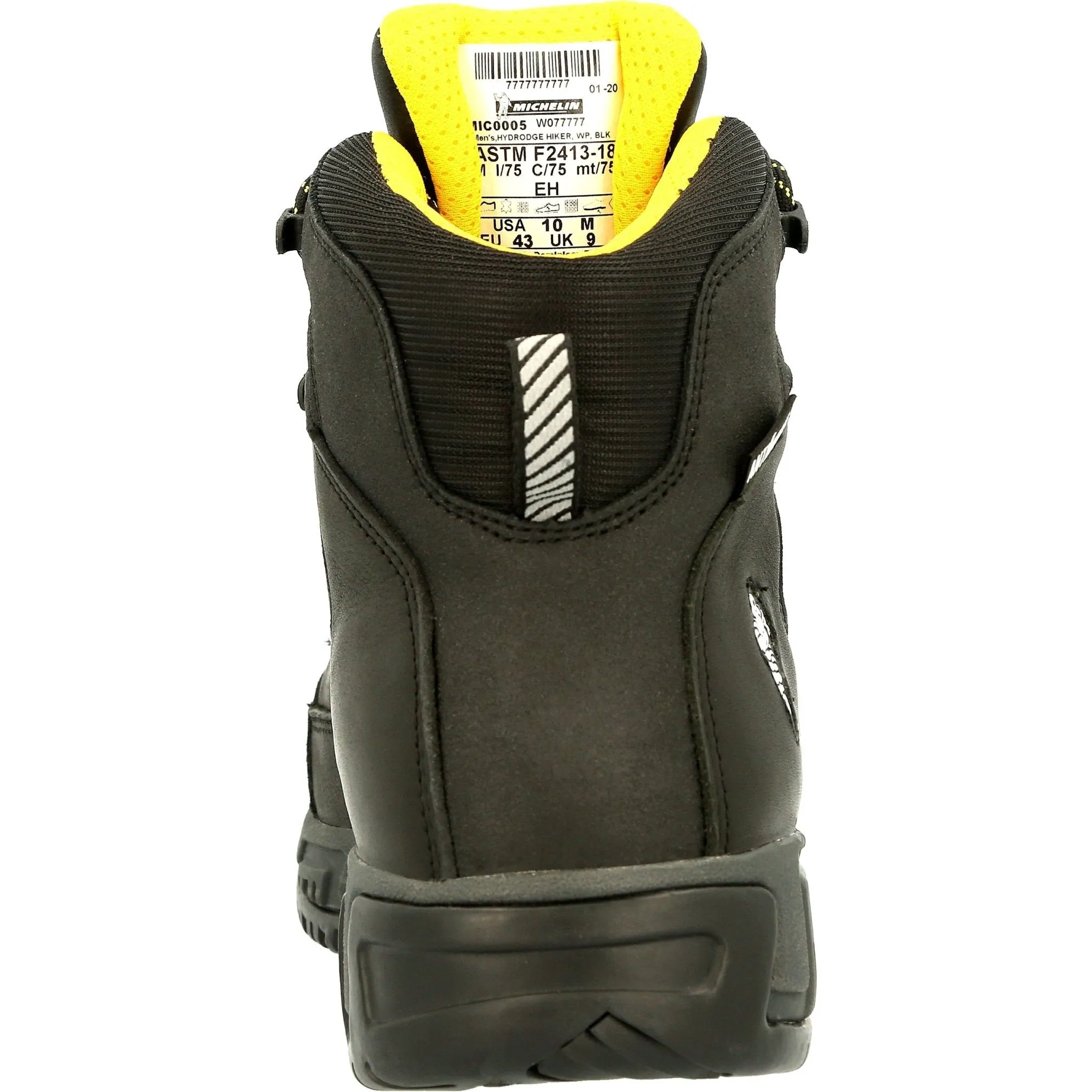 Michelin Men's HydroEdge 6" Alloy Toe WP Metguard Work Boot- Black- MIC0005