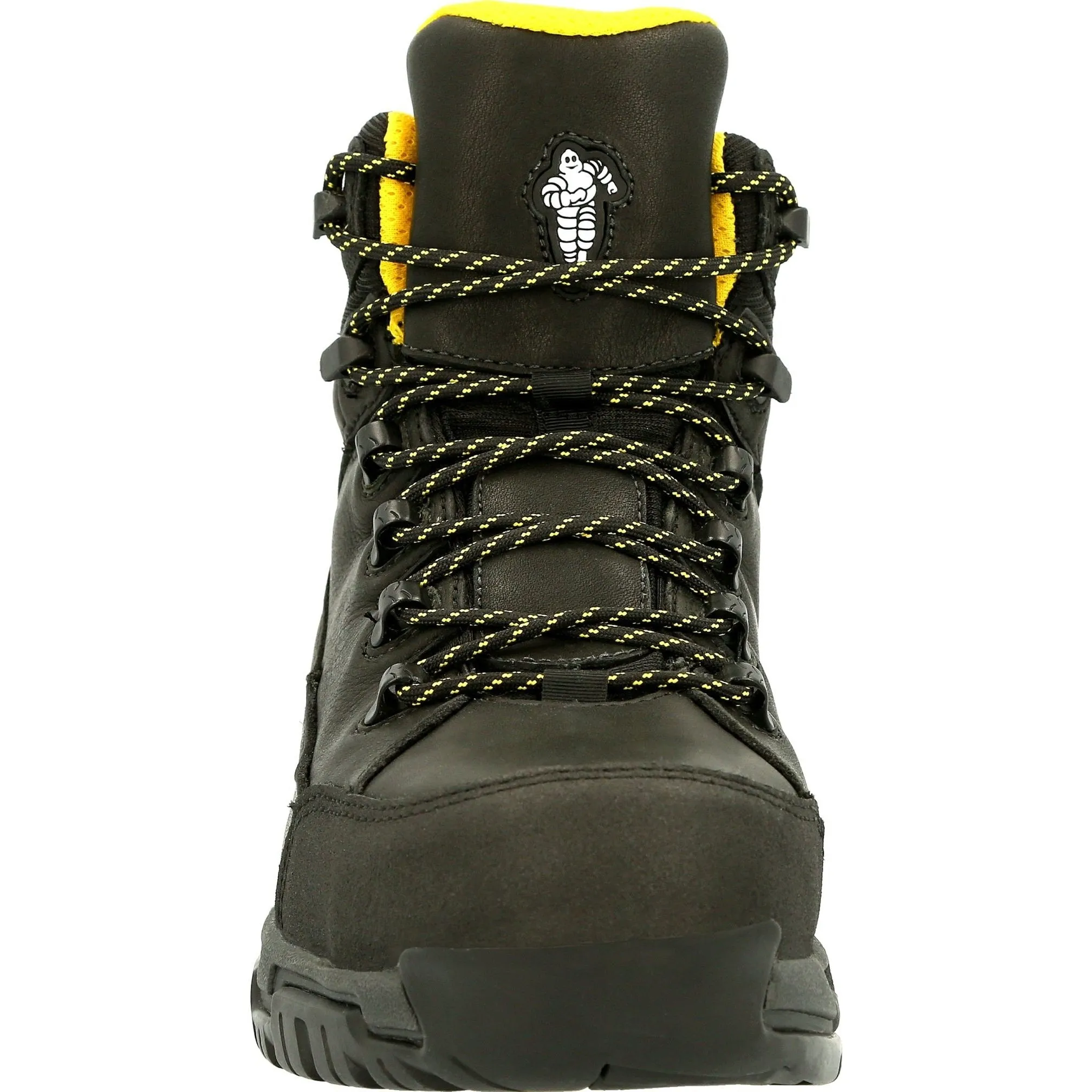 Michelin Men's HydroEdge 6" Alloy Toe WP Metguard Work Boot- Black- MIC0005