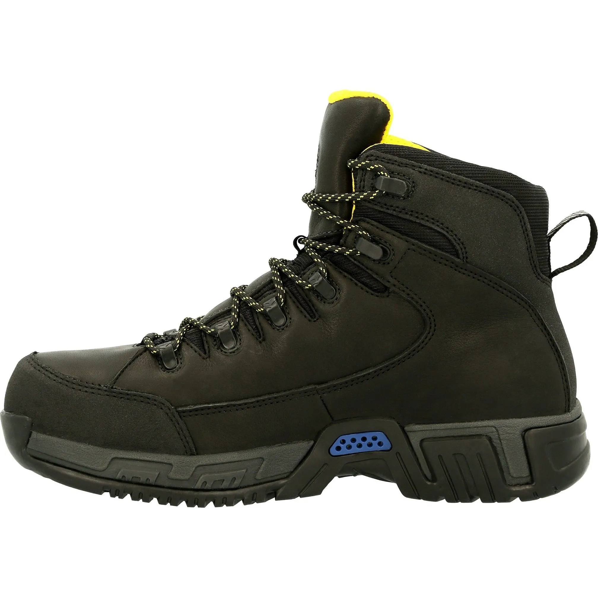 Michelin Men's HydroEdge 6" Alloy Toe WP Metguard Work Boot- Black- MIC0005