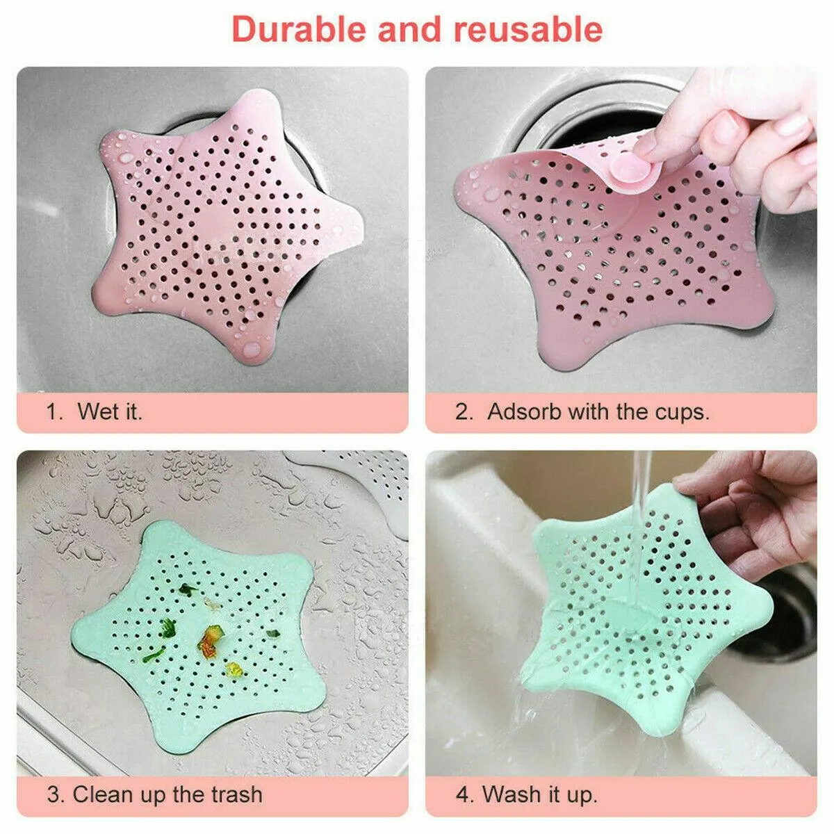 New Bathroom Drain Hair Catcher Bath Stopper Sink Strainer Shower Filter Covers
