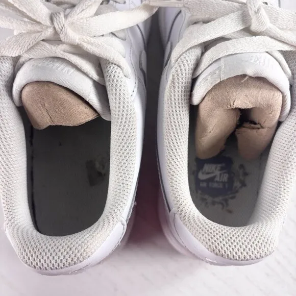 Nike Air Force 1 White Grade School Size 6 Youth Low Top Sneakers