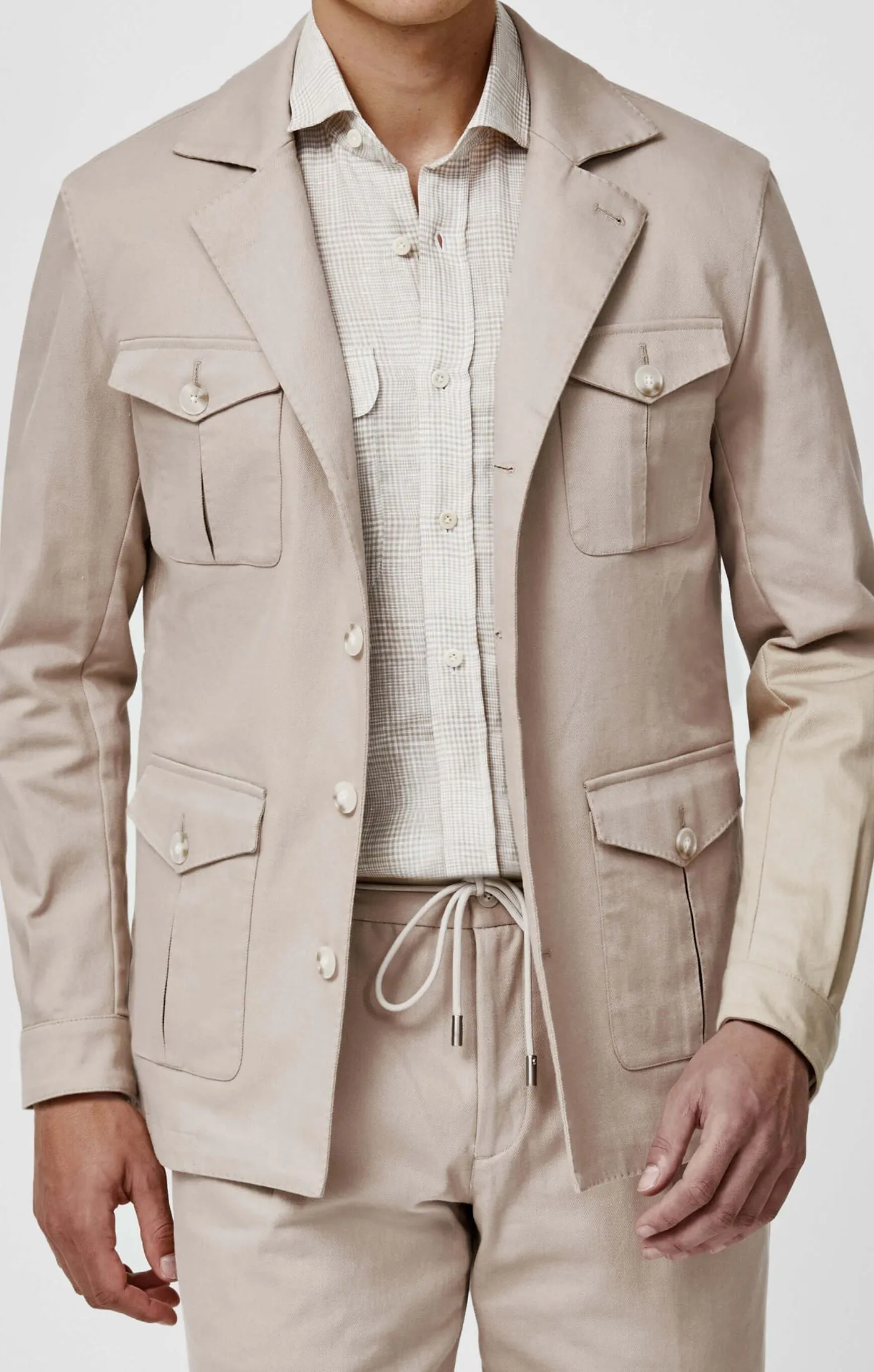 Olimpias Sand Heavy Cotton Stretch Twill