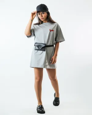 Oversized Grey T-Dress حب