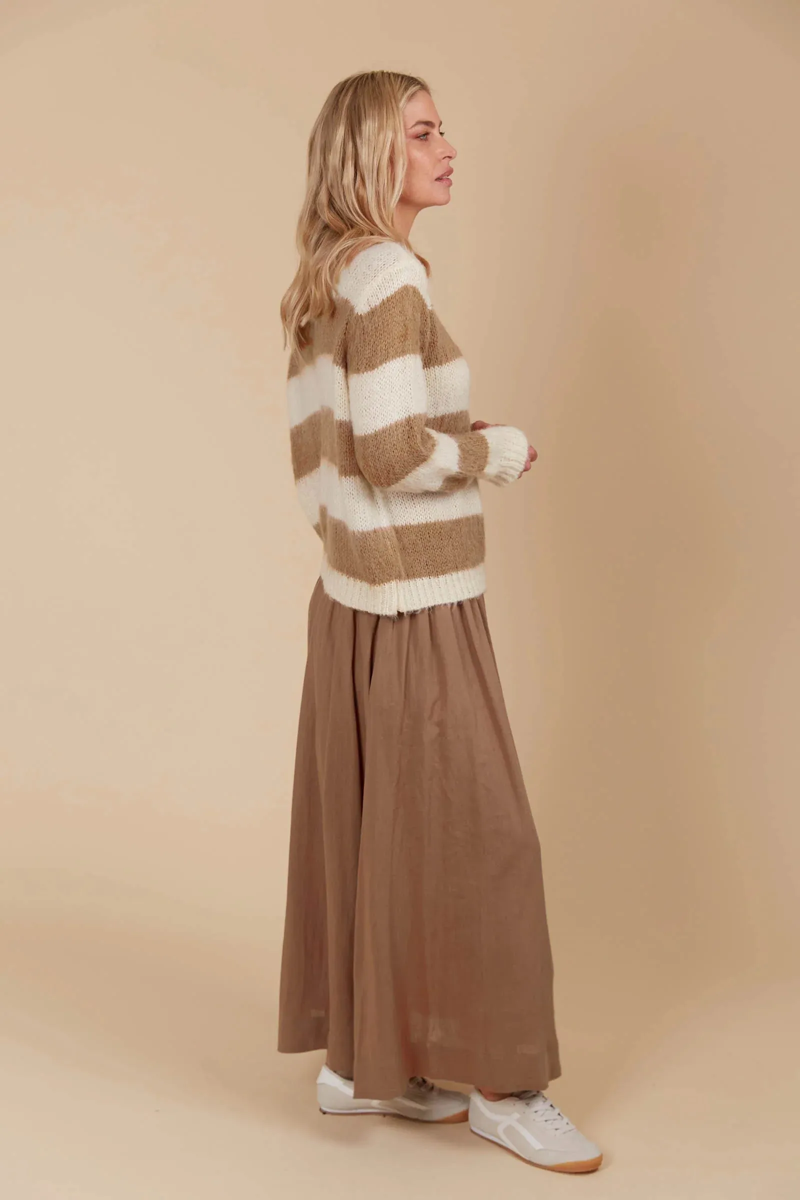 Pallas Stripe Jumper - Toffee
