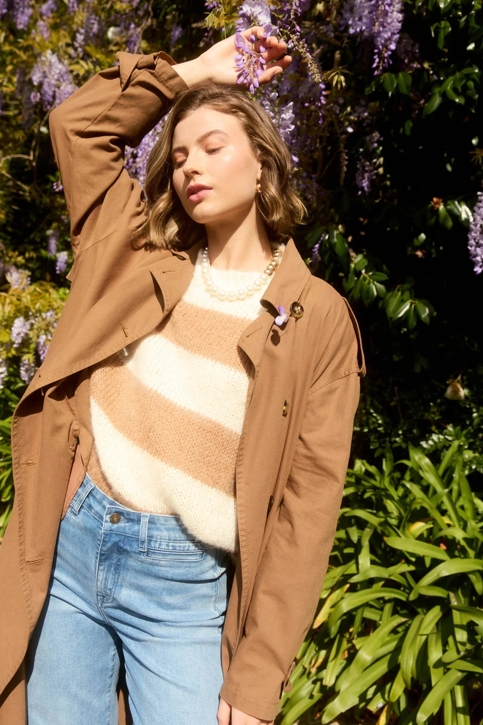 Pallas Stripe Jumper - Toffee