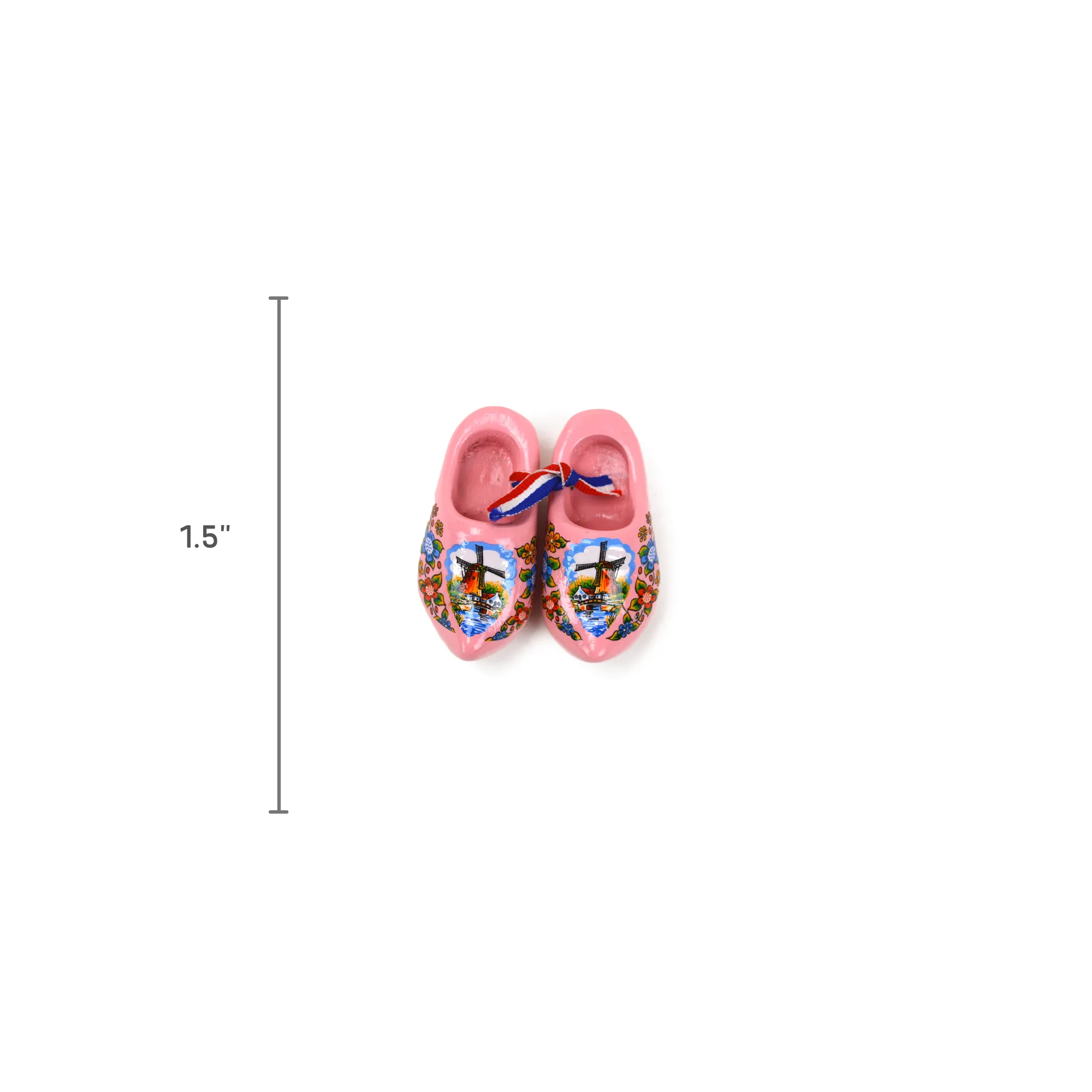 Pink Windmill Wooden Shoes Magnet