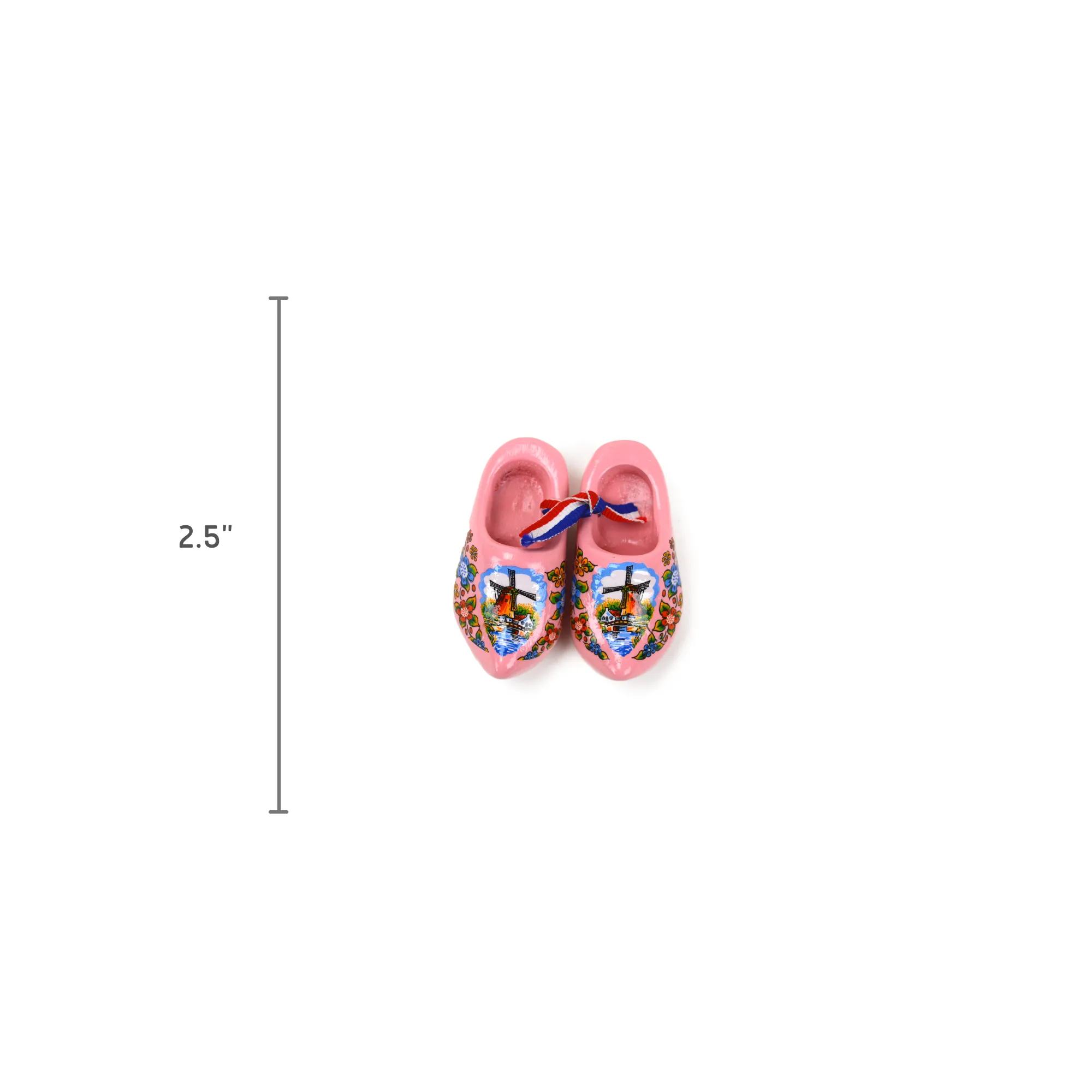 Pink Windmill Wooden Shoes Magnet
