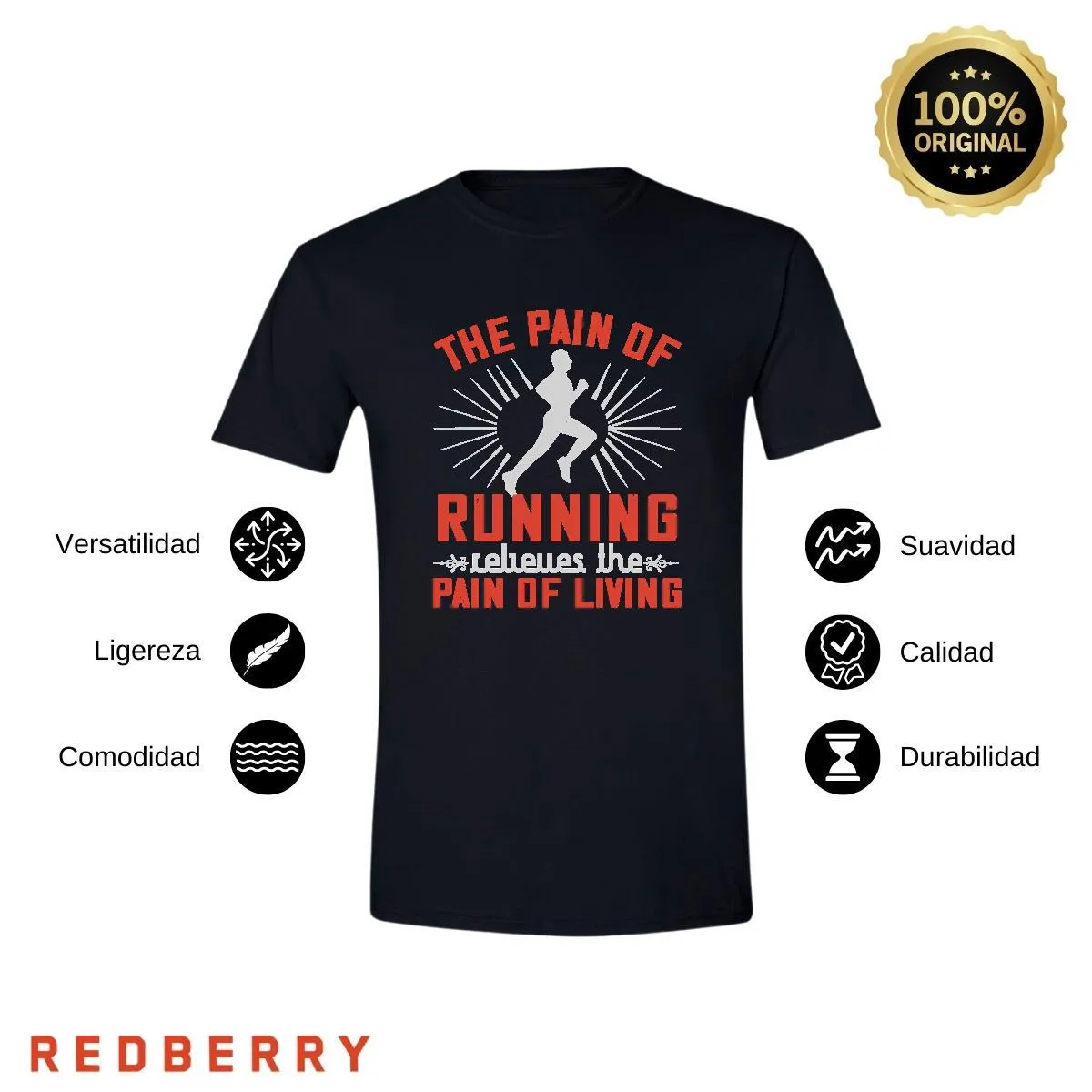Playera Hombre Running Correr Maratón RN1039