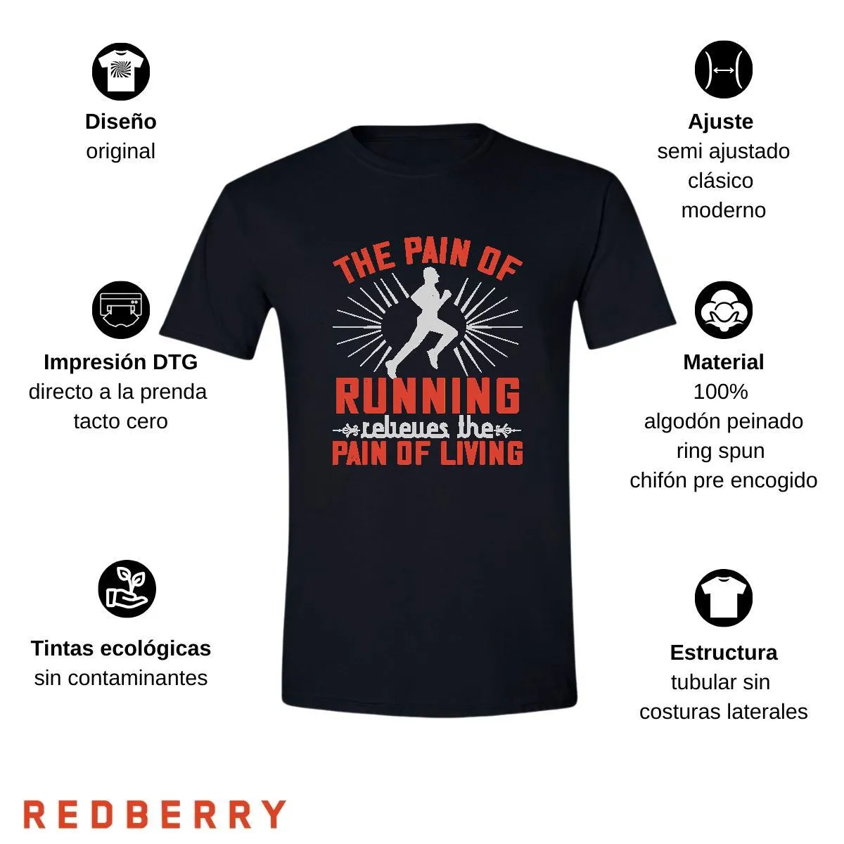 Playera Hombre Running Correr Maratón RN1039