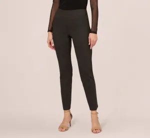 Ponte Pull On Pant In Heather Charcoal