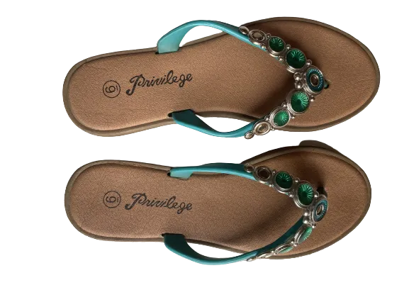 Privilege Jewelled Thong Sandals