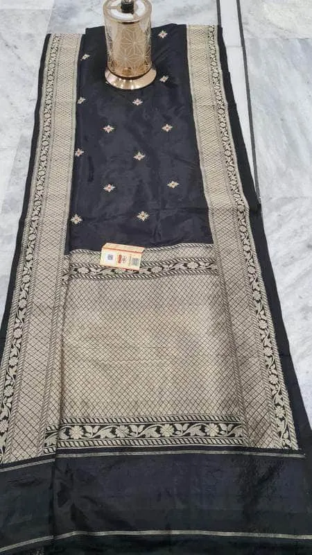 Pure Banarasi Handloom Khaddi Katan Silk Saree