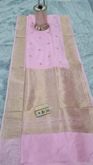 Pure Banarasi Handloom Khaddi Katan Silk Saree