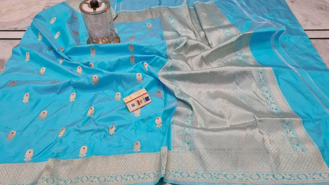 Pure Banarasi Handloom Khaddi Katan Silk Saree