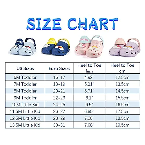 Qtdstz Kids Garden Clogs Pink